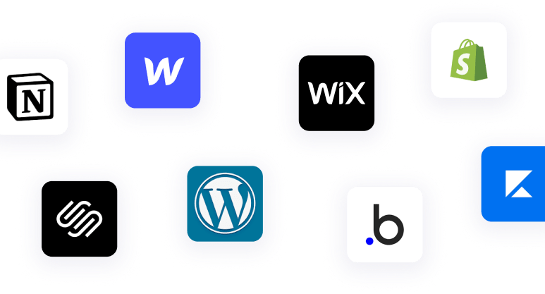 SocialJuice works on all leading website builders, including wordpress, wix, shopify, squarespace, bubble, webflow, kajabi, ...